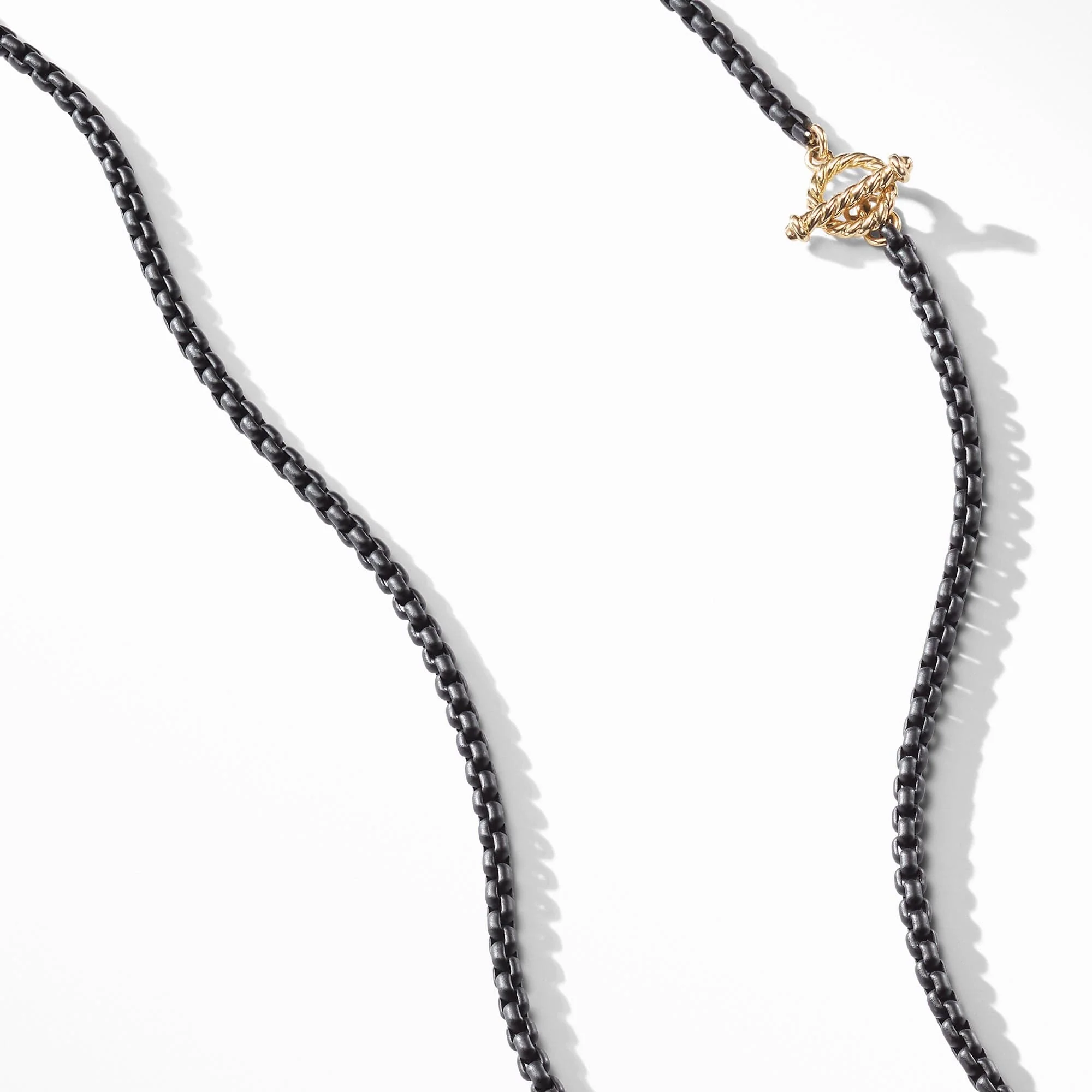 DY Bel Aire Chain Necklace in Black with 14K Gold Accents - Image 3