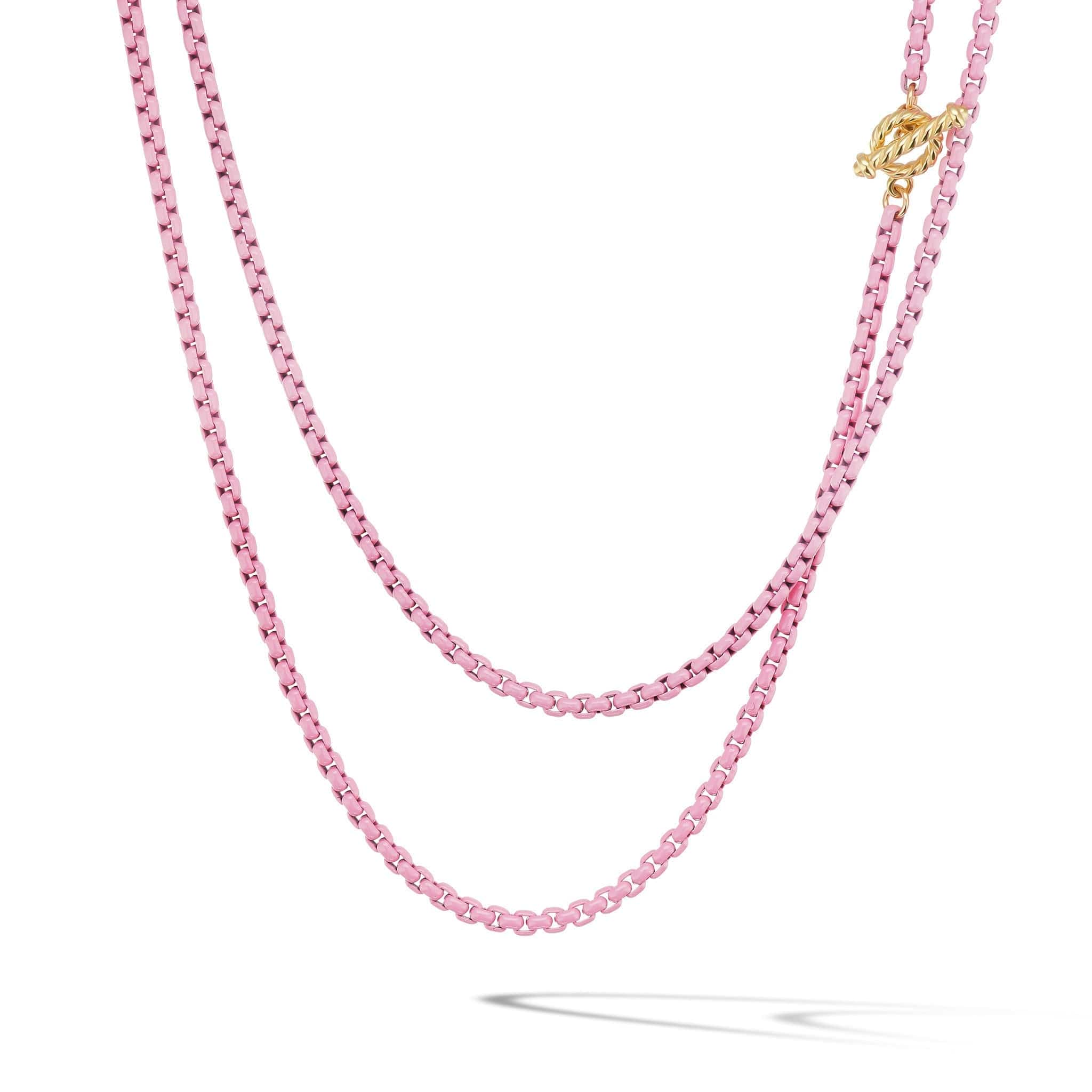 DY Bel Aire Chain in Blush with 14K Yellow Gold Accents
