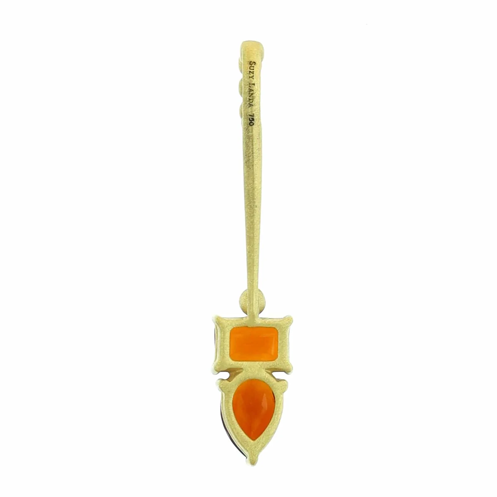 Suzy Landa 18K Yellow Gold Citrine and Diamond Lolli Pendant - Image 2