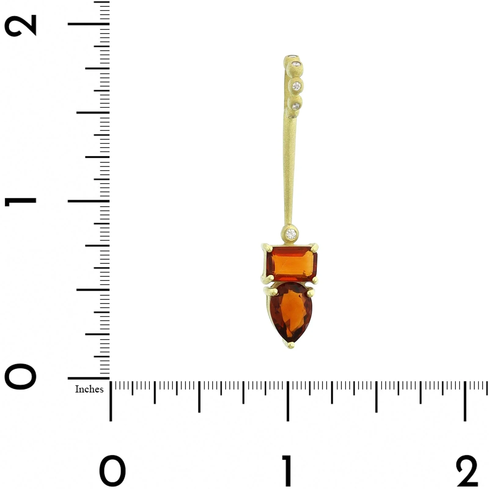 Suzy Landa 18K Yellow Gold Citrine and Diamond Lolli Pendant - Image 4