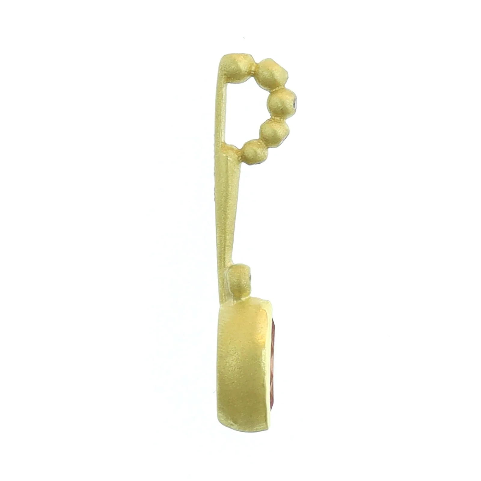 Suzy Landa 18K Yellow Gold Pink Tourmaline and Diamond Lolli Pendant - Image 3