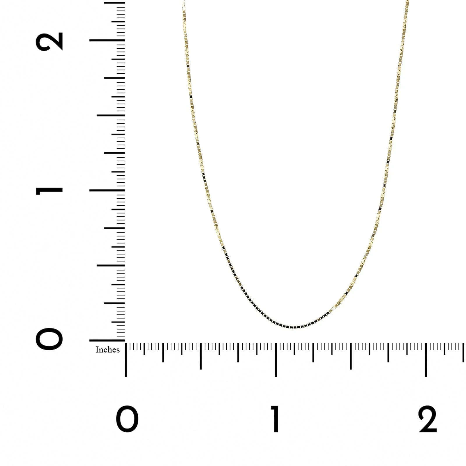 14K Yellow Gold Box Chain Necklace - Image 3