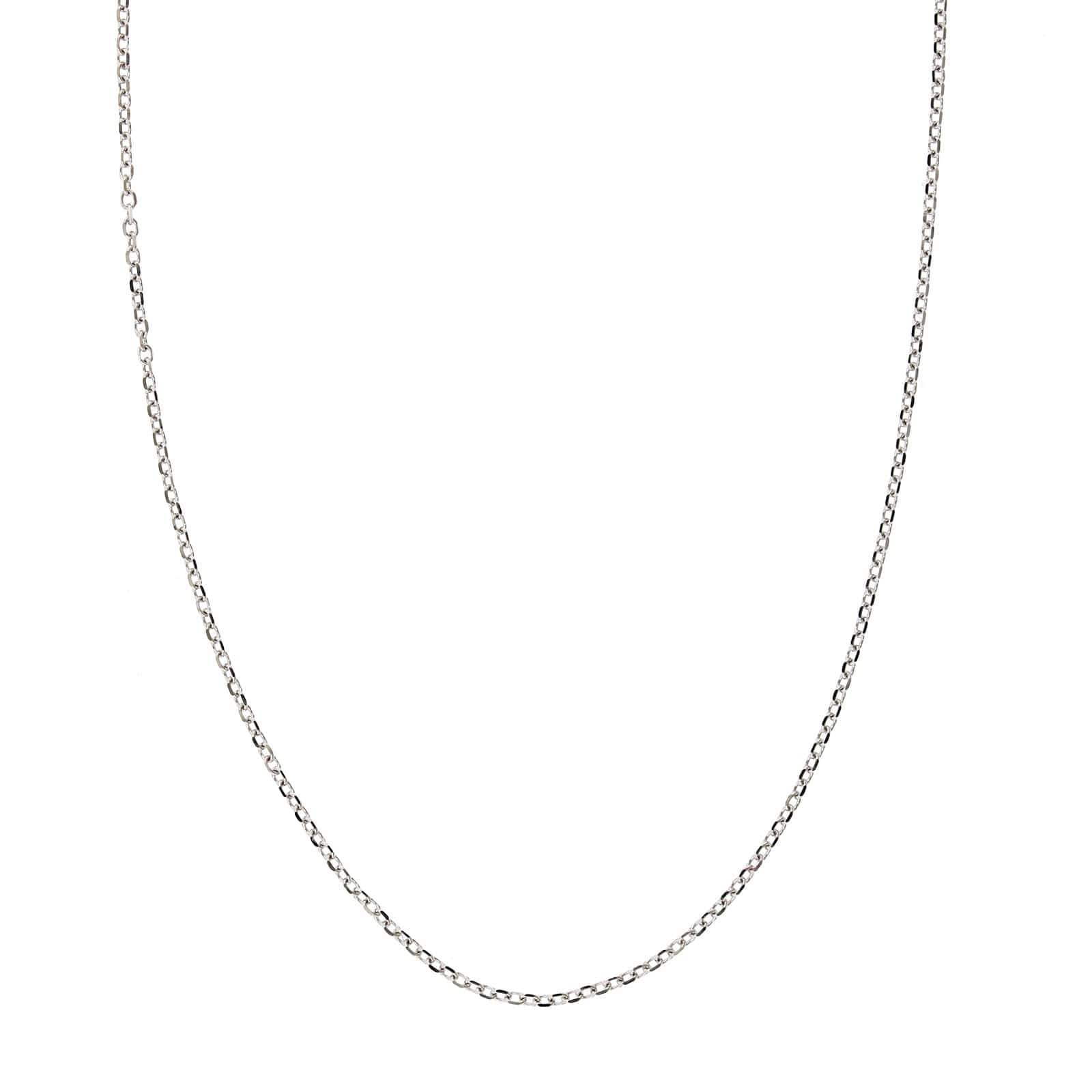 14K White Gold Cable Chain Necklace