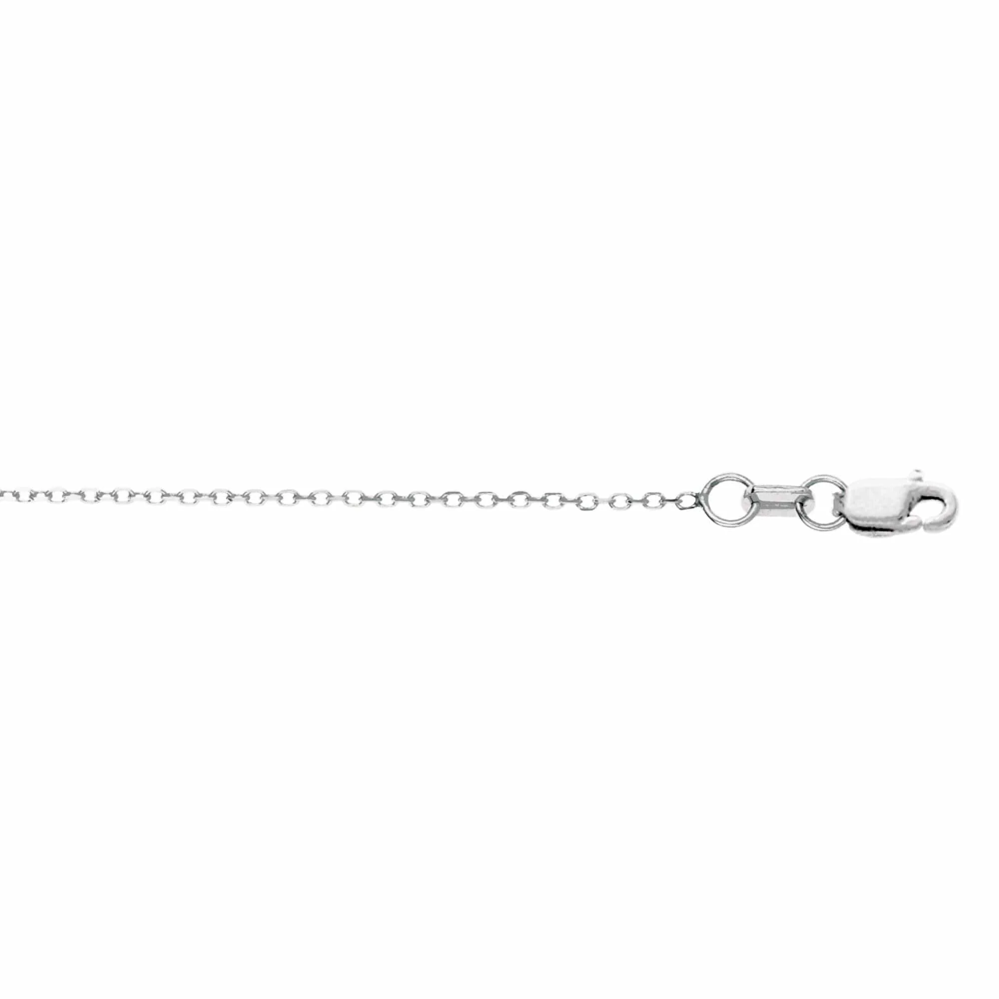 14K White Gold Cable Chain Necklace - Image 3