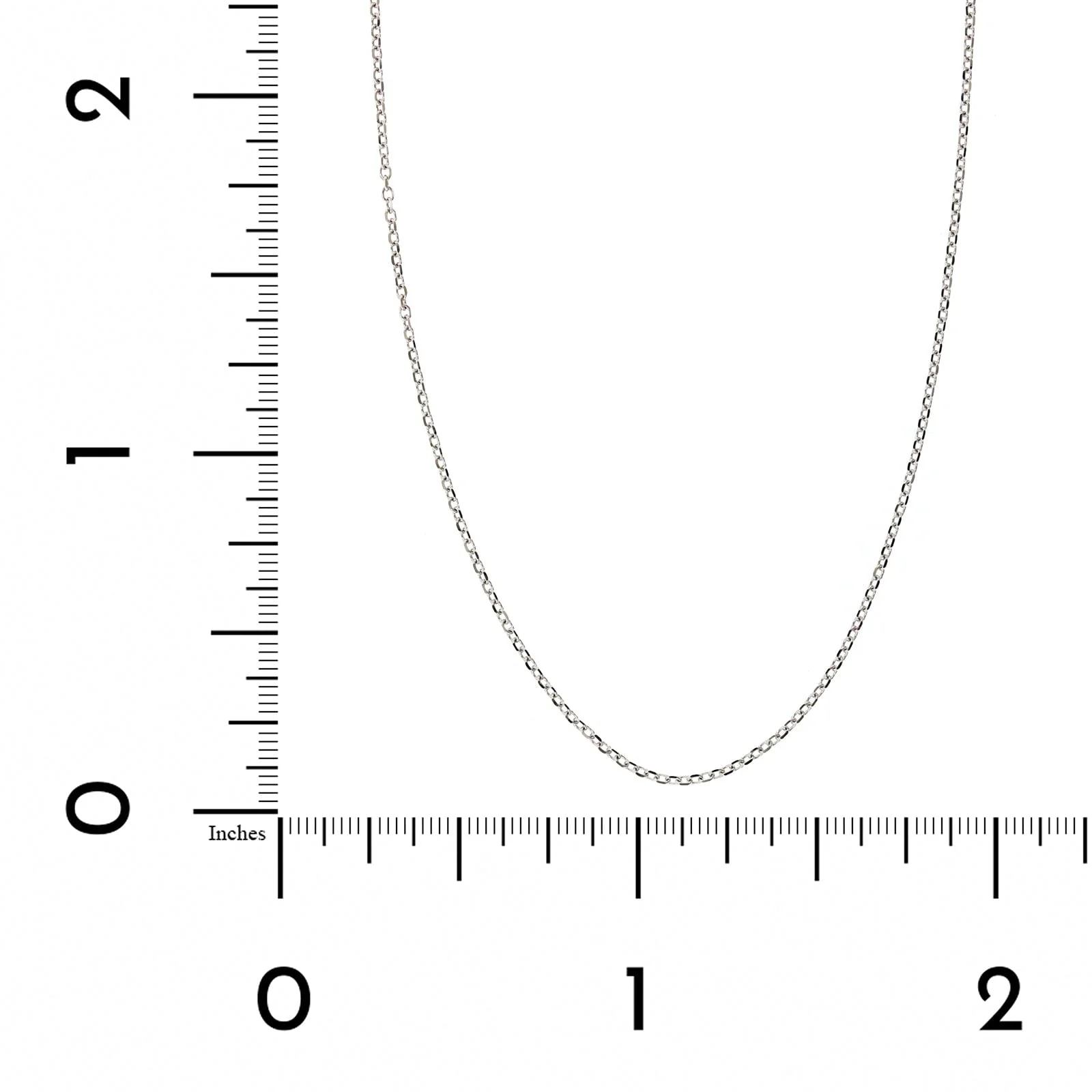 14K White Gold Cable Chain Necklace - Image 4