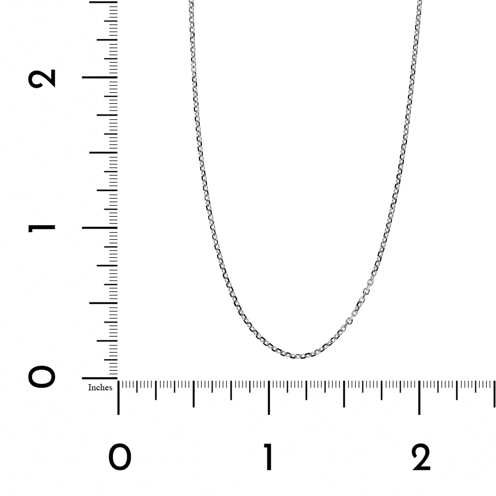 14K White Gold Cable Chain Necklace - Image 3