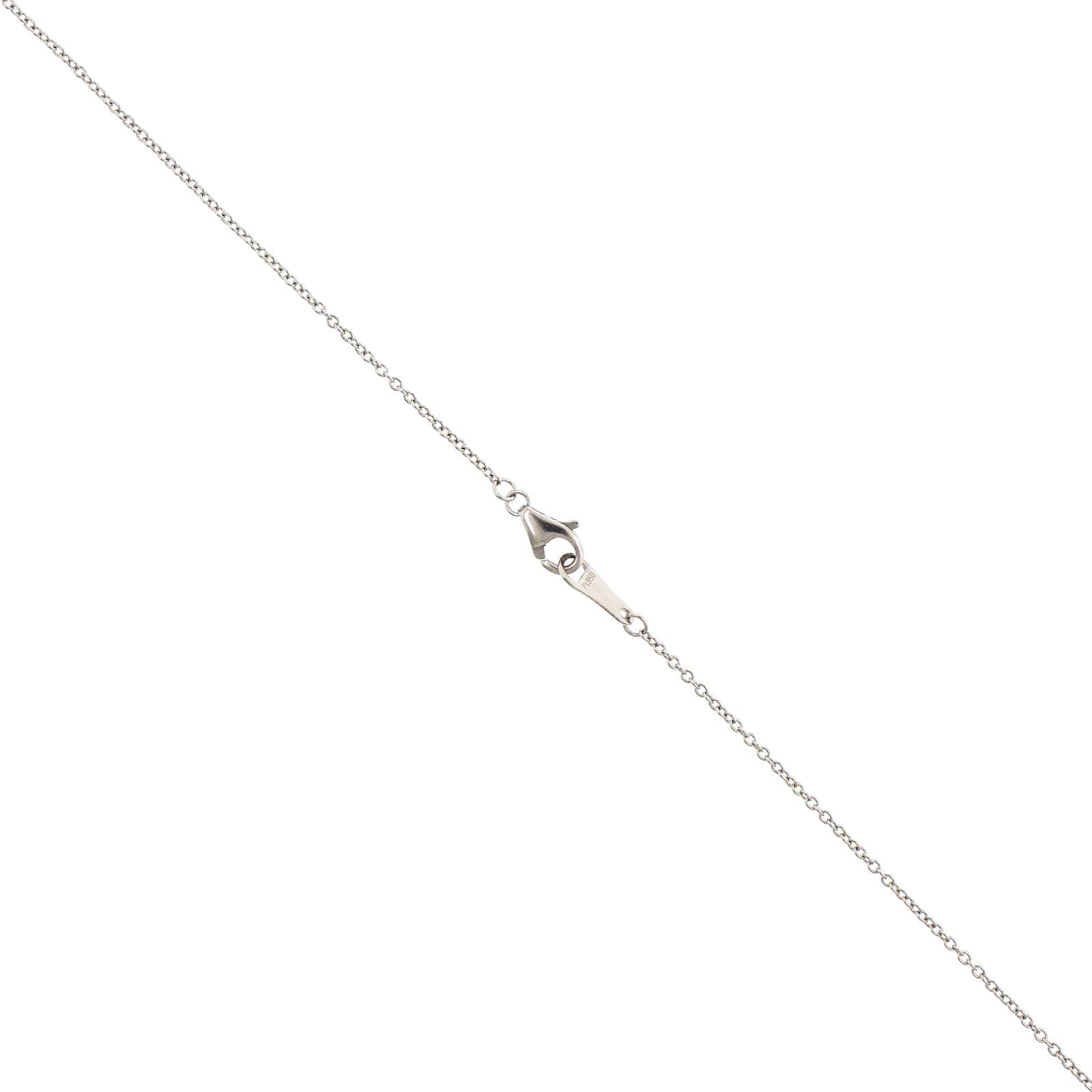 Platinum 16" Solid Cable Chain Necklace - Image 2