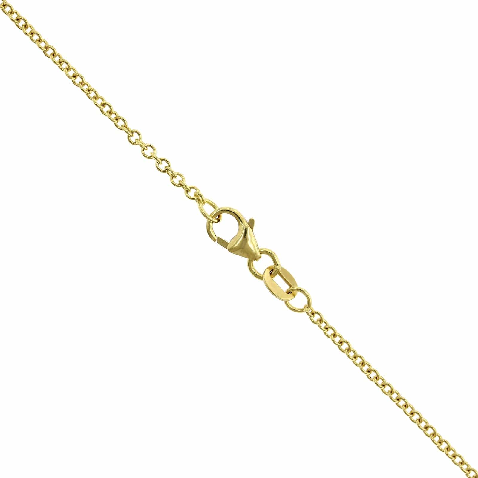 18K Yellow Gold Rubellite Diamond Halo Pendant - Image 3