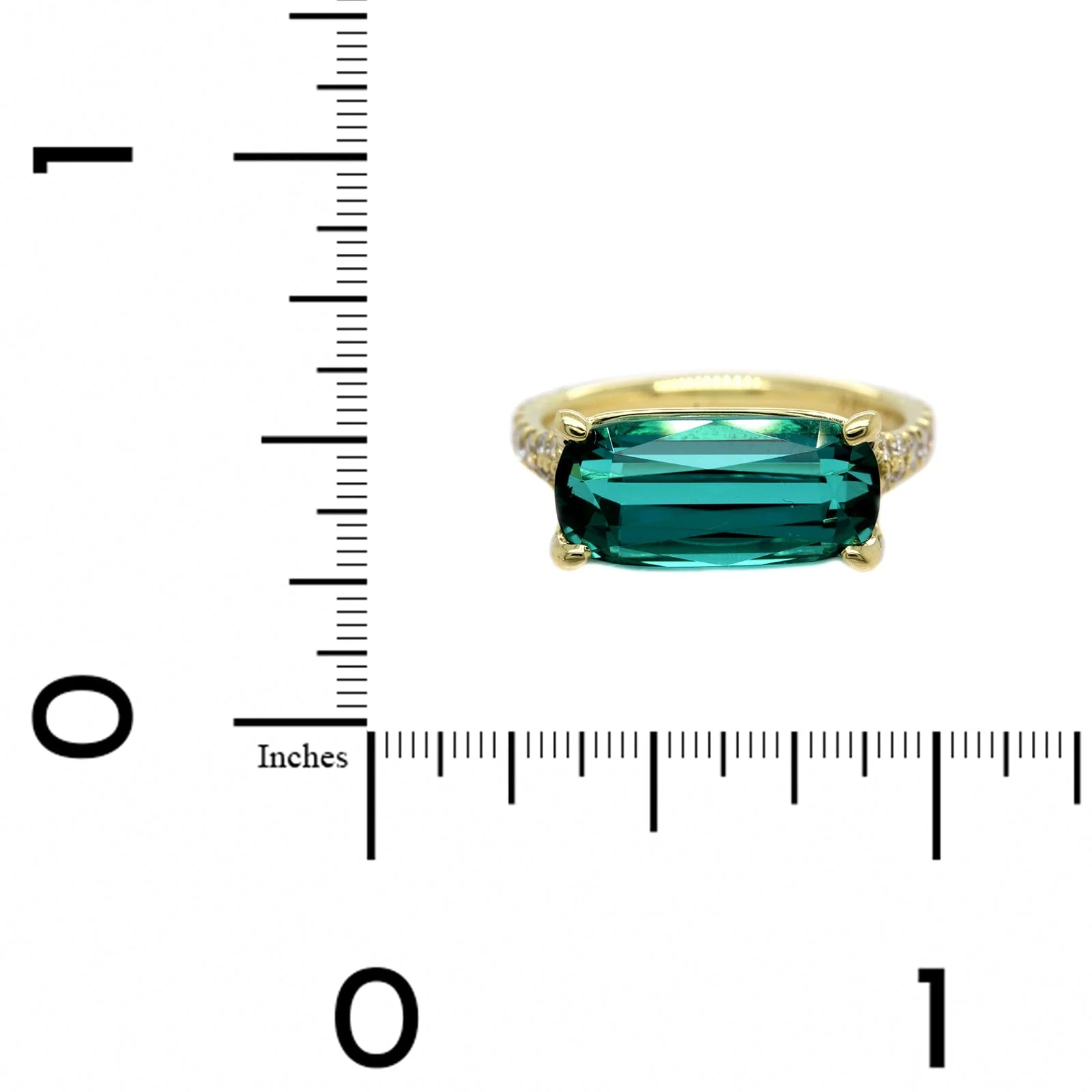 18K Yellow Gold Lagoon Tourmaline Ring - Image 4