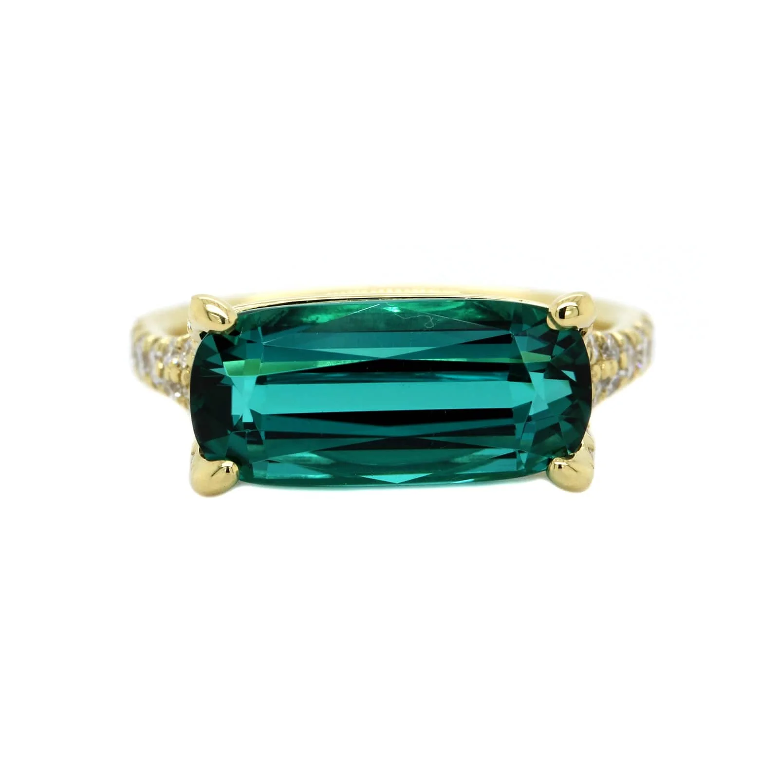 18K Yellow Gold Lagoon Tourmaline Ring - Image 5