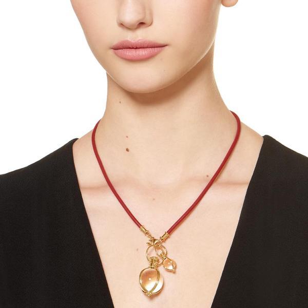 Temple St. Clair 18K Yellow Gold Amulet Crystal Pendant - Image 2