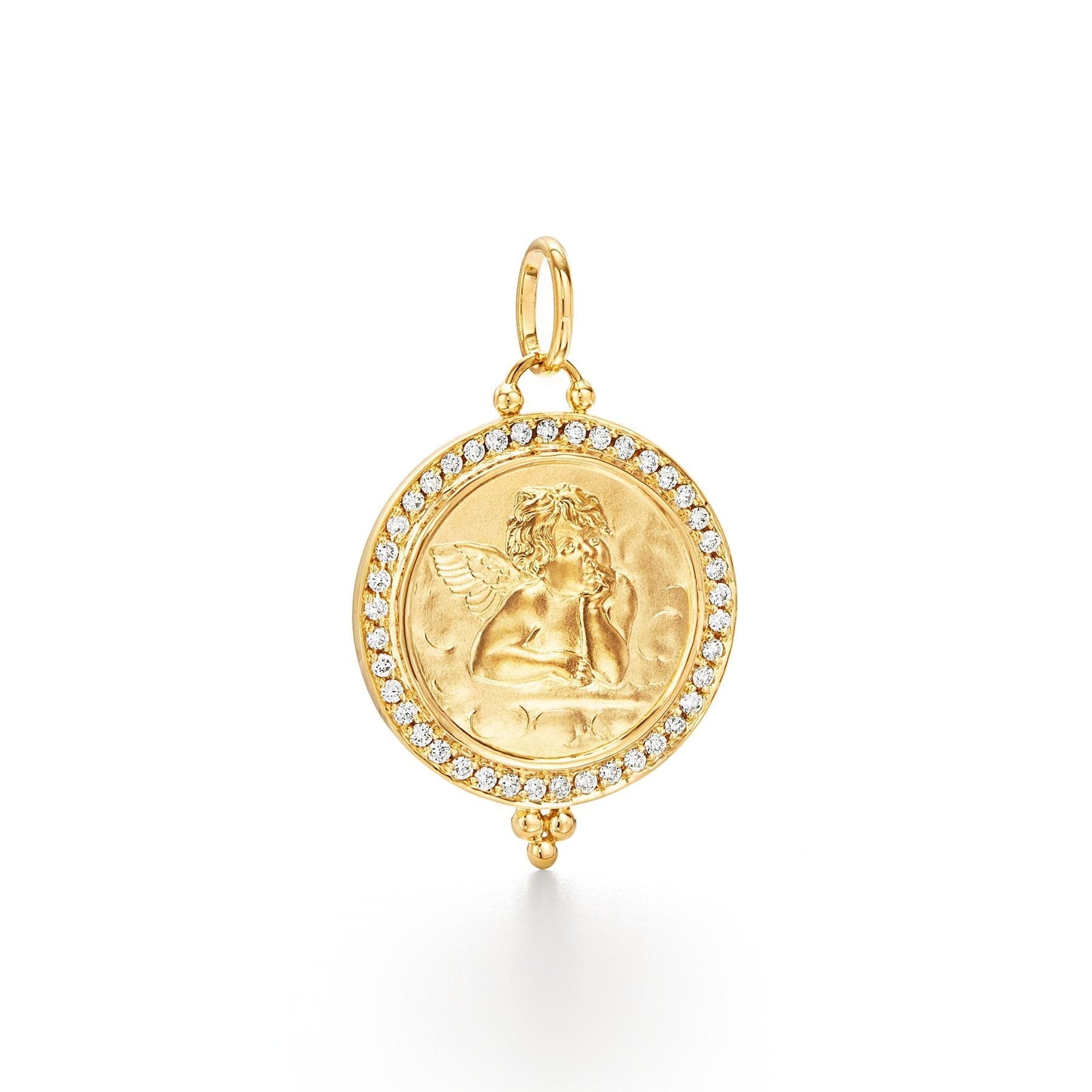 Temple St. Clair 18K Yellow Gold Angel Diamond Pendant