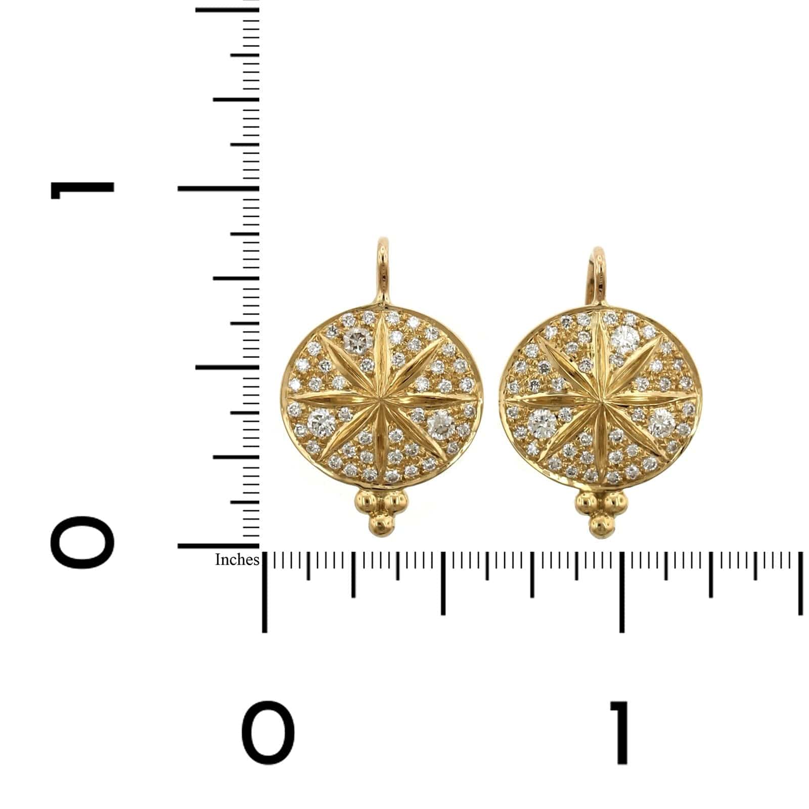 Temple St. Clair 18K Yellow Gold Diamond Drop Earrings - Image 3