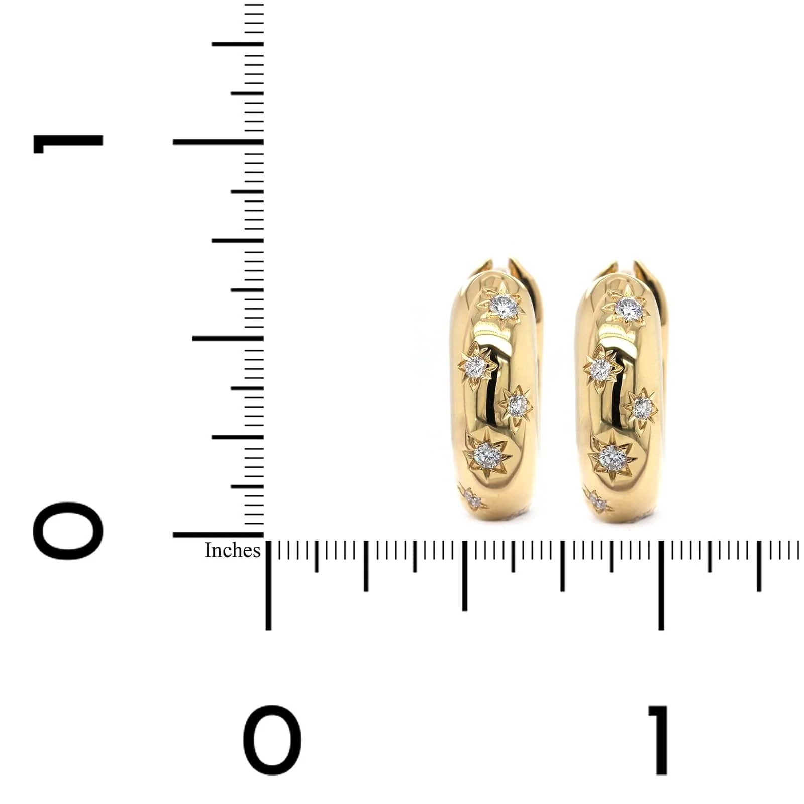 Temple St. Clair 18K Yellow Gold Diamond Huggie Earrings - Image 3
