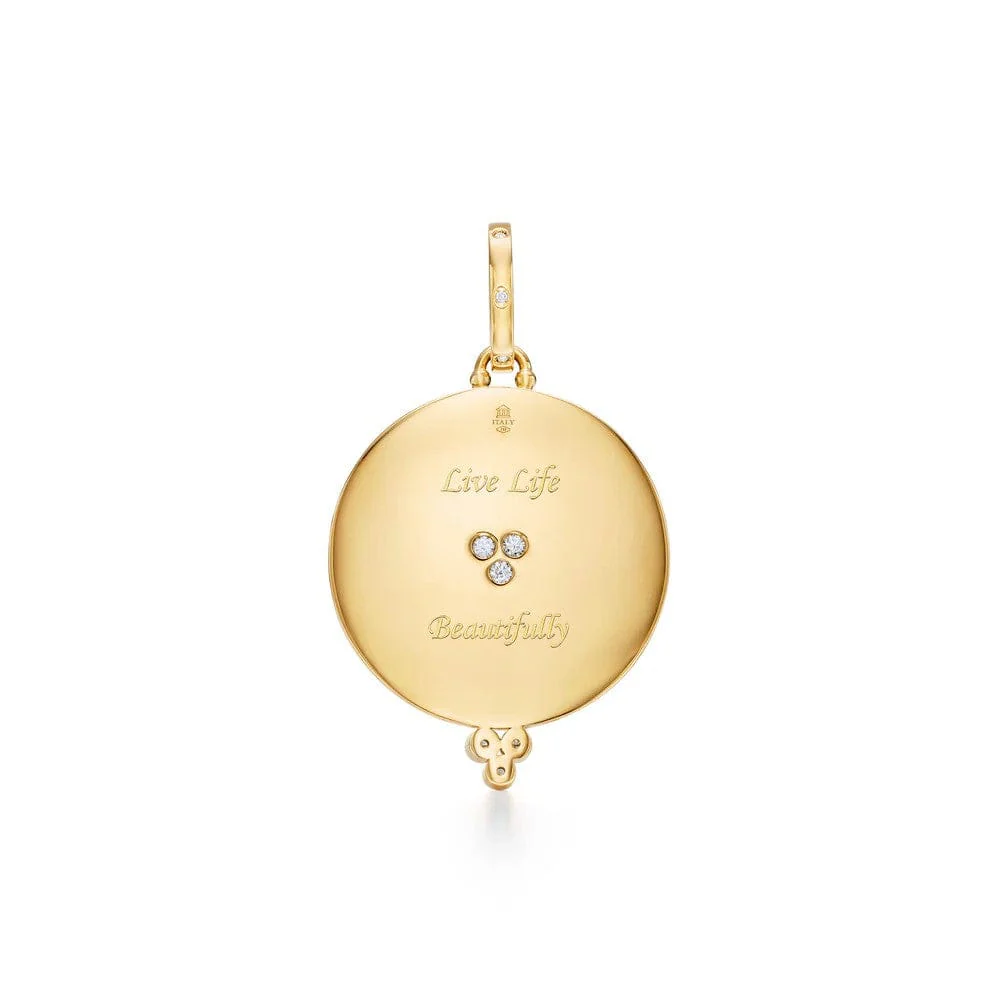 Temple St. Clair 18K Yellow Gold Large Diamond Luna Pendant - Image 2