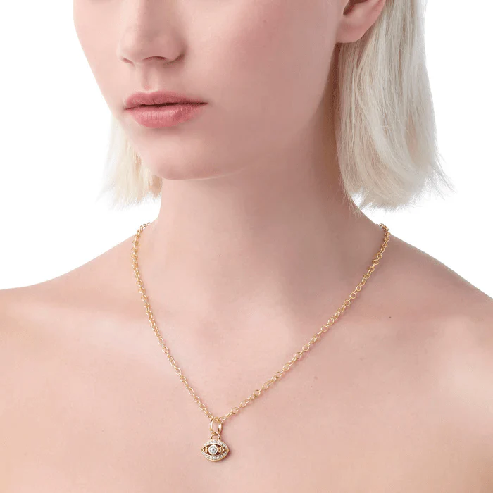 Temple St. Clair 18K Yellow Gold Evil Eye Diamond Charm - Image 2