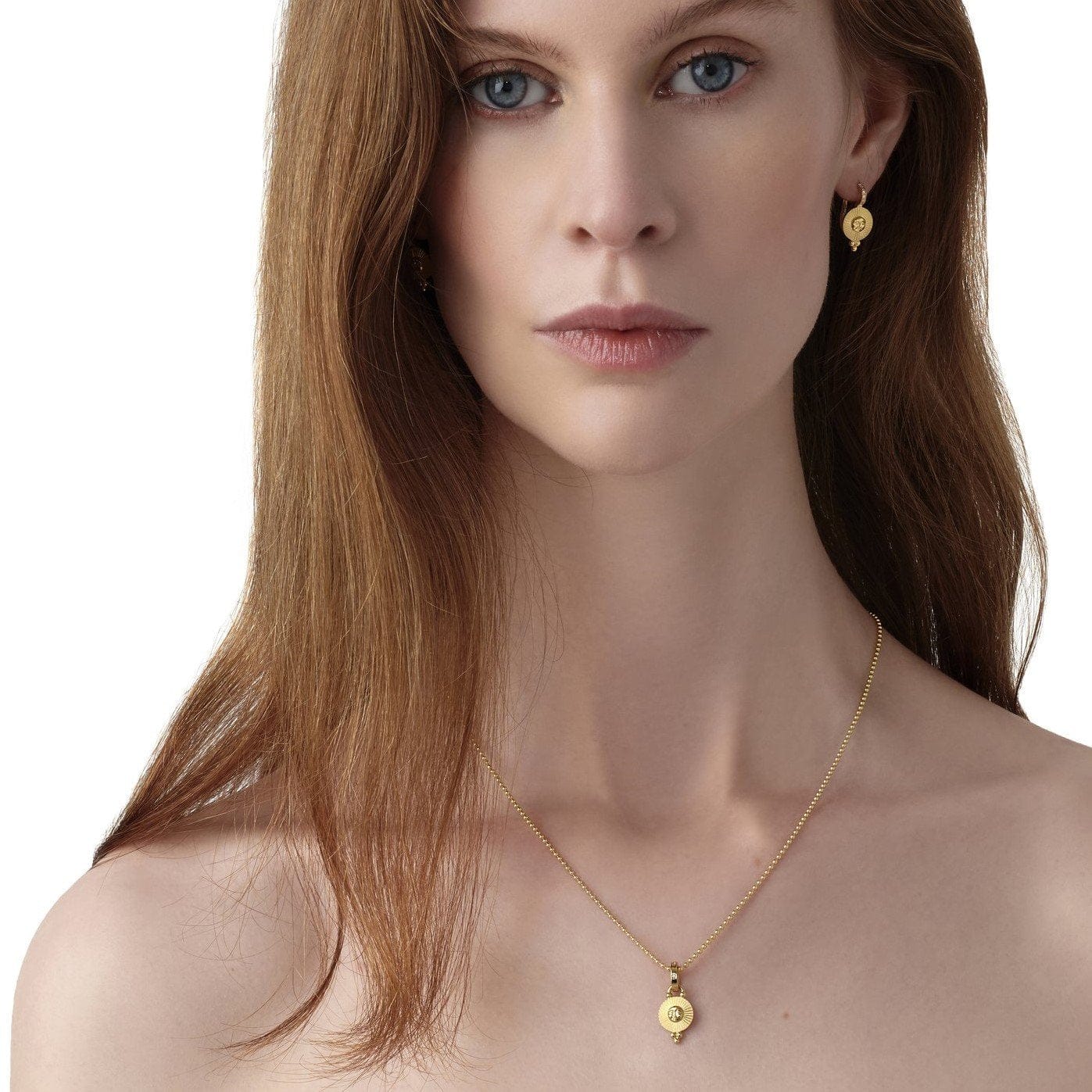 Temple St. Clair 18K Yellow Gold Mini Sole Sun Pendant - Image 2