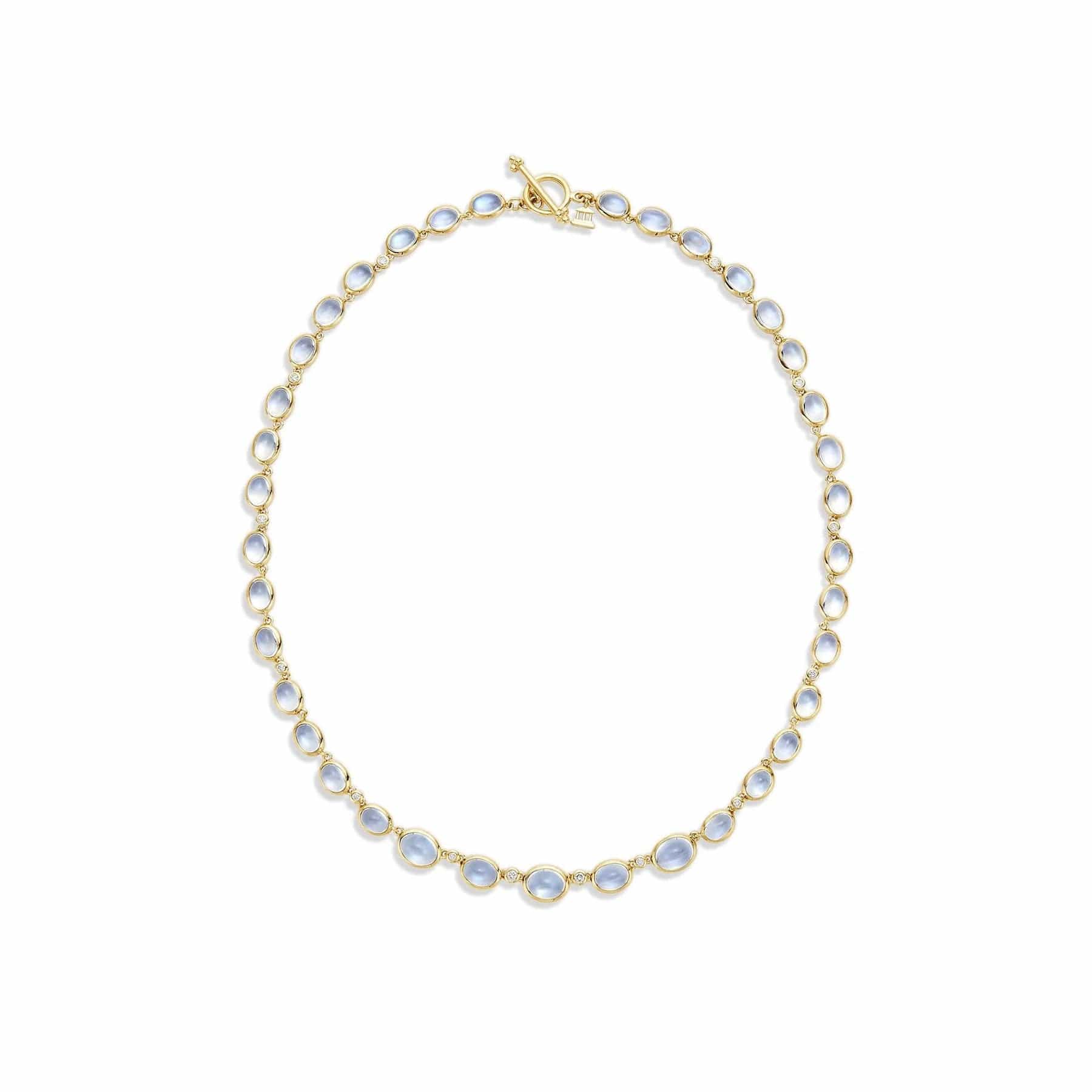 Temple St. Clair 18K Yellow Gold Oval Moonstone Eternity Necklace
