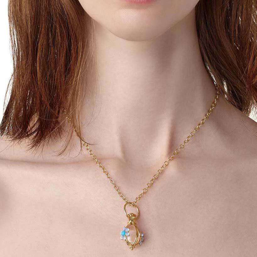 Temple St. Clair 18k Yellow Gold Rock Chrystal Stella Amulet - Image 2