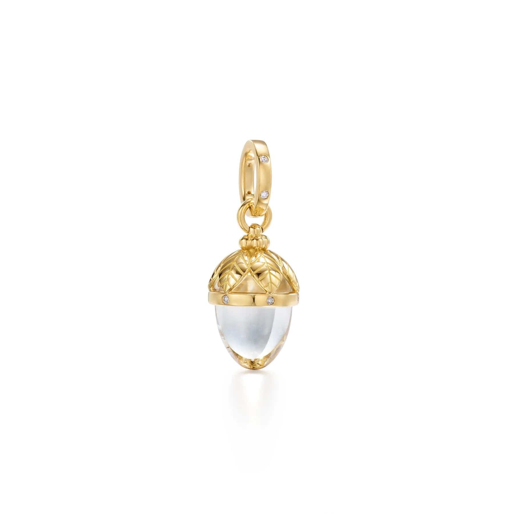 Temple St. Clair 18K Yellow Gold Rock Crystal and Diamond Arcadia Amulet