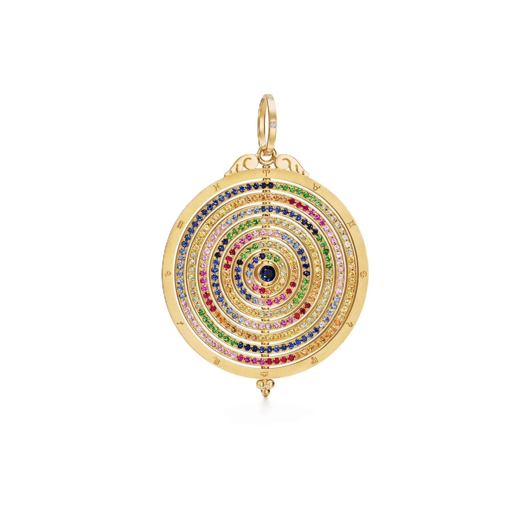 Temple St. Clair 18K Yellow Gold Sapphire and Diamond 8 Ring Tolomeo Pendant