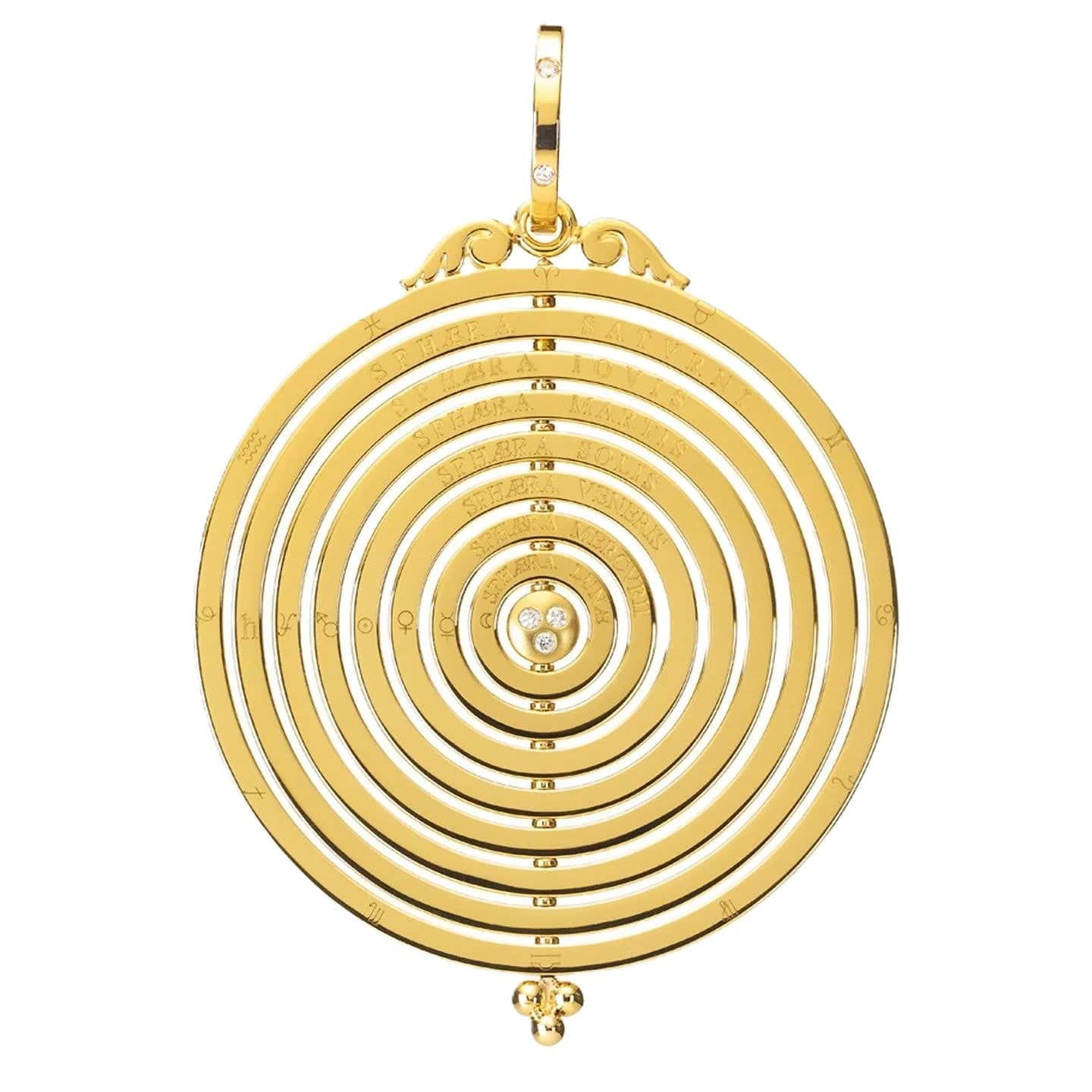 Temple St. Clair 18K Yellow Gold Sapphire and Diamond 8 Ring Tolomeo Pendant - Image 2