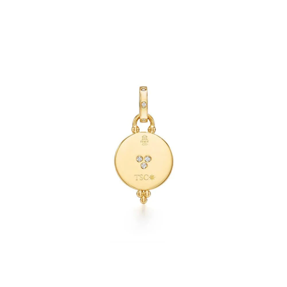 Temple St. Clair 18K Yellow Gold Sapphire and Diamond Lunar Eclipse Pendant - Image 2