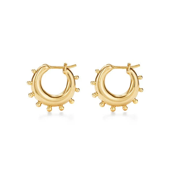 Temple St. Clair 18K Yellow Gold Small Yoga Hoop Earrings