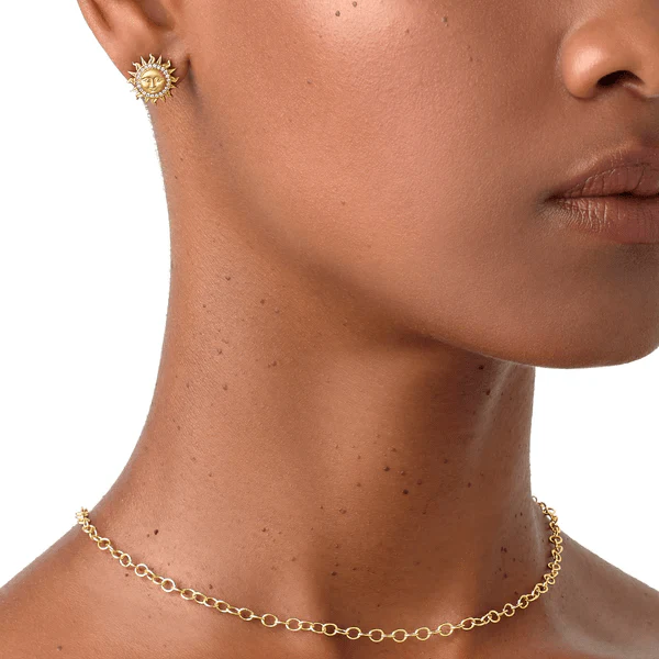 Temple St. Clair 18K Yellow Gold Sole Luna Earrings - Image 4