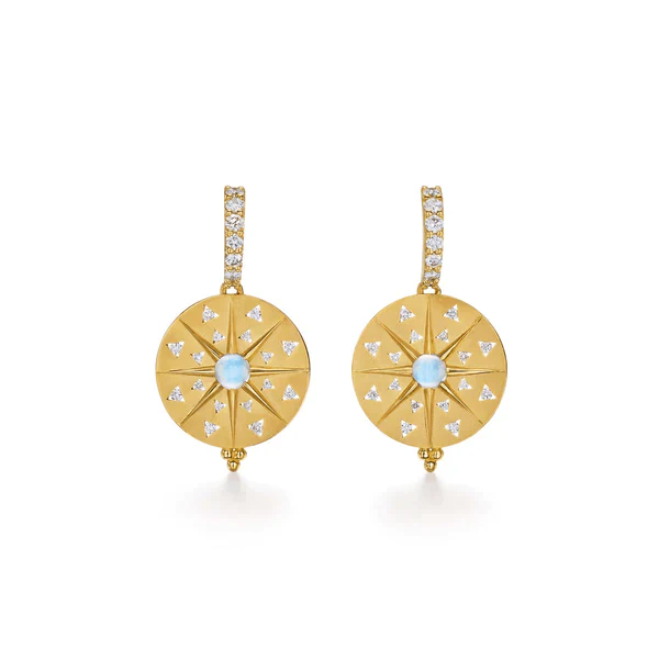 Temple St. Clair 18K Yellow Gold Sole Mandala Earrings