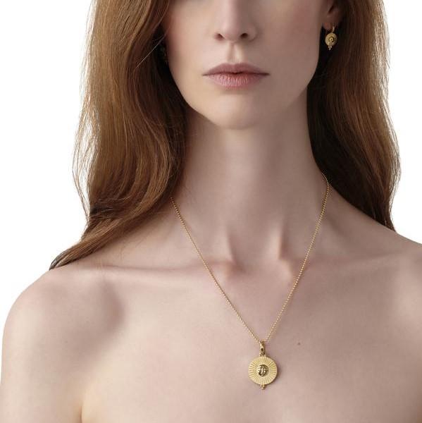 Temple St. Clair 18K Yellow Gold Sun with Diamond Pendant - Image 2