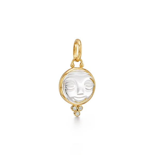 Temple St. Clair 18K Yellow Moonface Rock Crystal Pendant