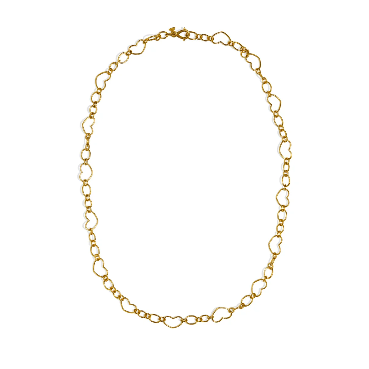 Christina Alexiou 18K Yellow Gold Link Chain with Hearts