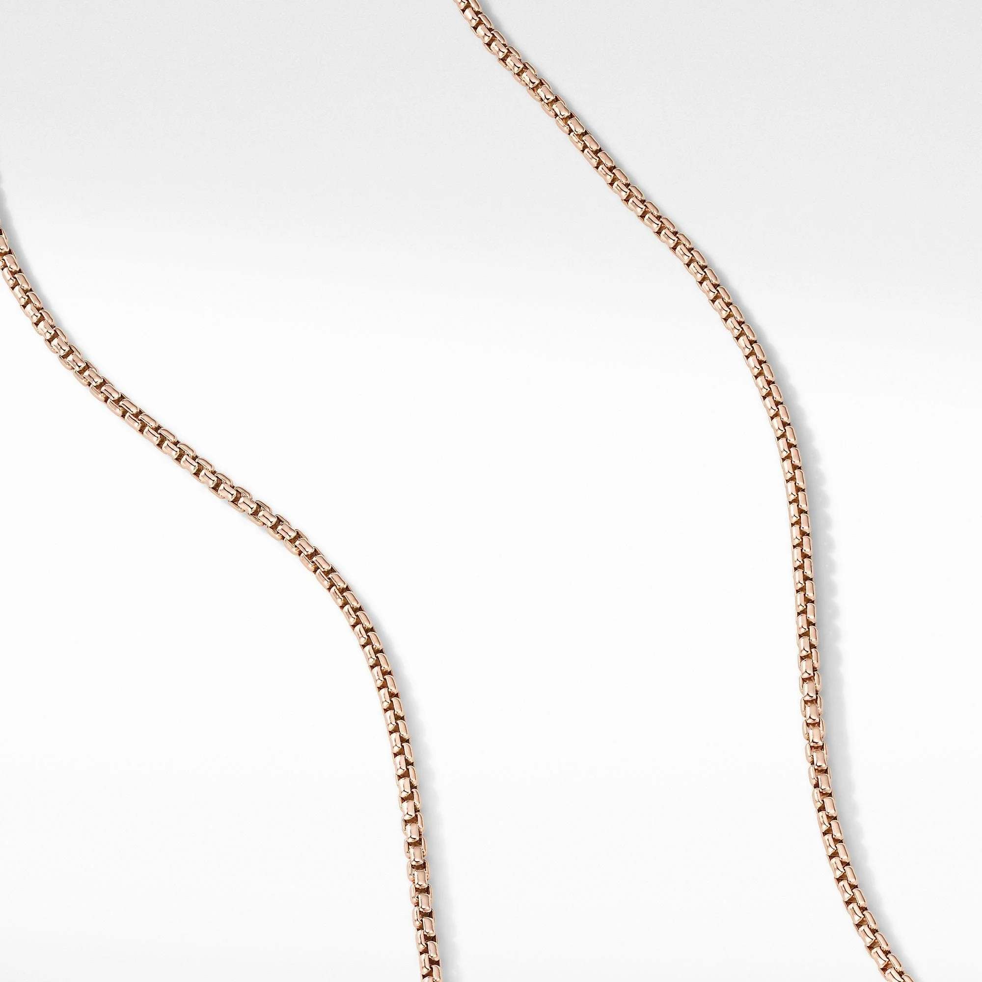 Small Rose Gold Box Chain Necklace - Image 2