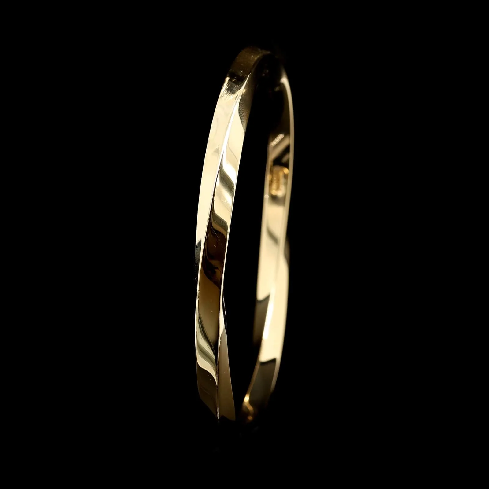 Tiffany & Co. 18K Yellow Gold Estate Twist Bangle Bracelet - Image 2