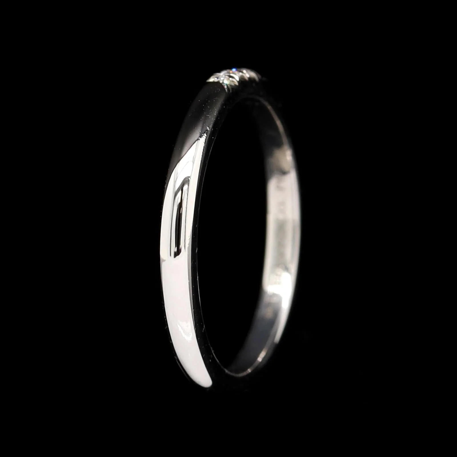 Tiffany & Co. Platinum Estate Three Diamond Forever Band - Image 2