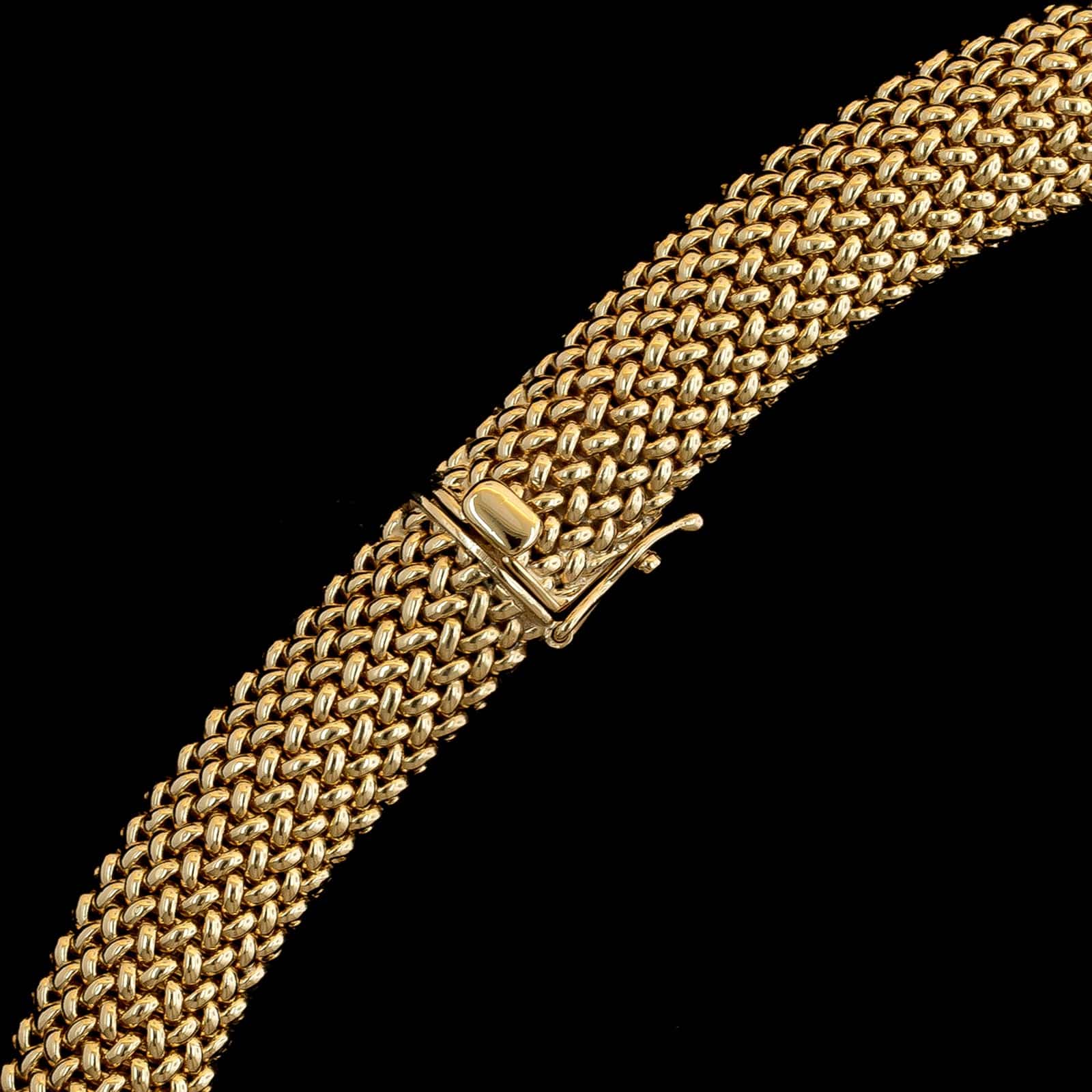 Tiffany & Co. 14K Yellow Gold Estate Somerset Mesh Link Necklace - Image 3