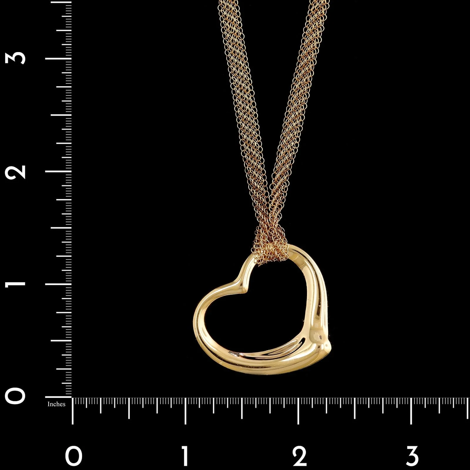 Tiffany & Co. 18K Rose Gold Elsa Peretti Open Heart Pendant Necklace&nbsp; - Image 4