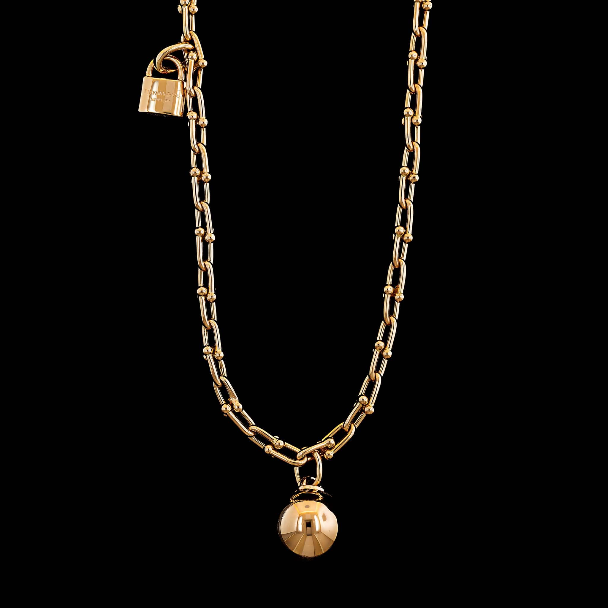 Tiffany & Co. 18K Rose Gold Estate Hardware Wrap Necklace