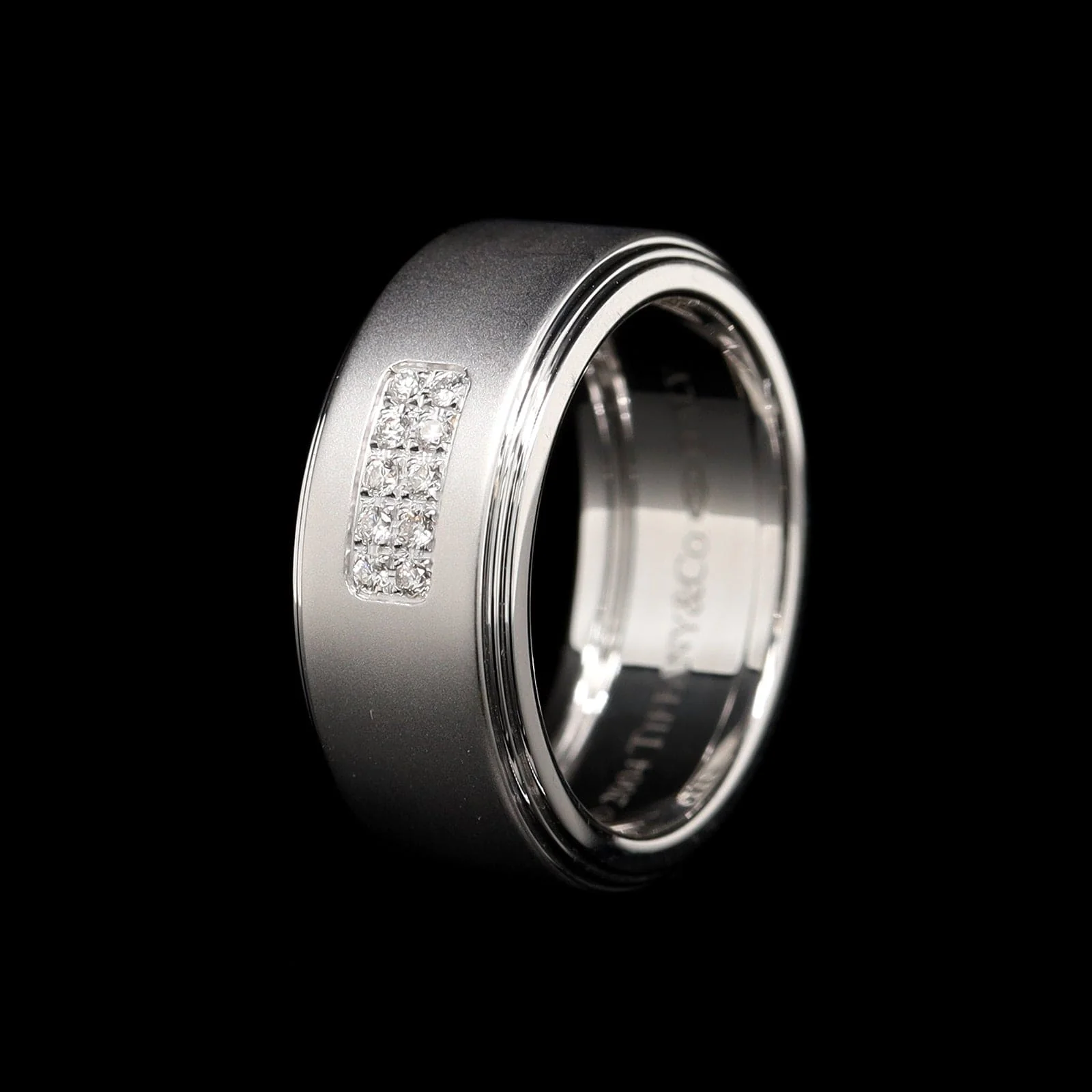 Tiffany & Co. 18K White Gold Estate Century Diamond Band - Image 2