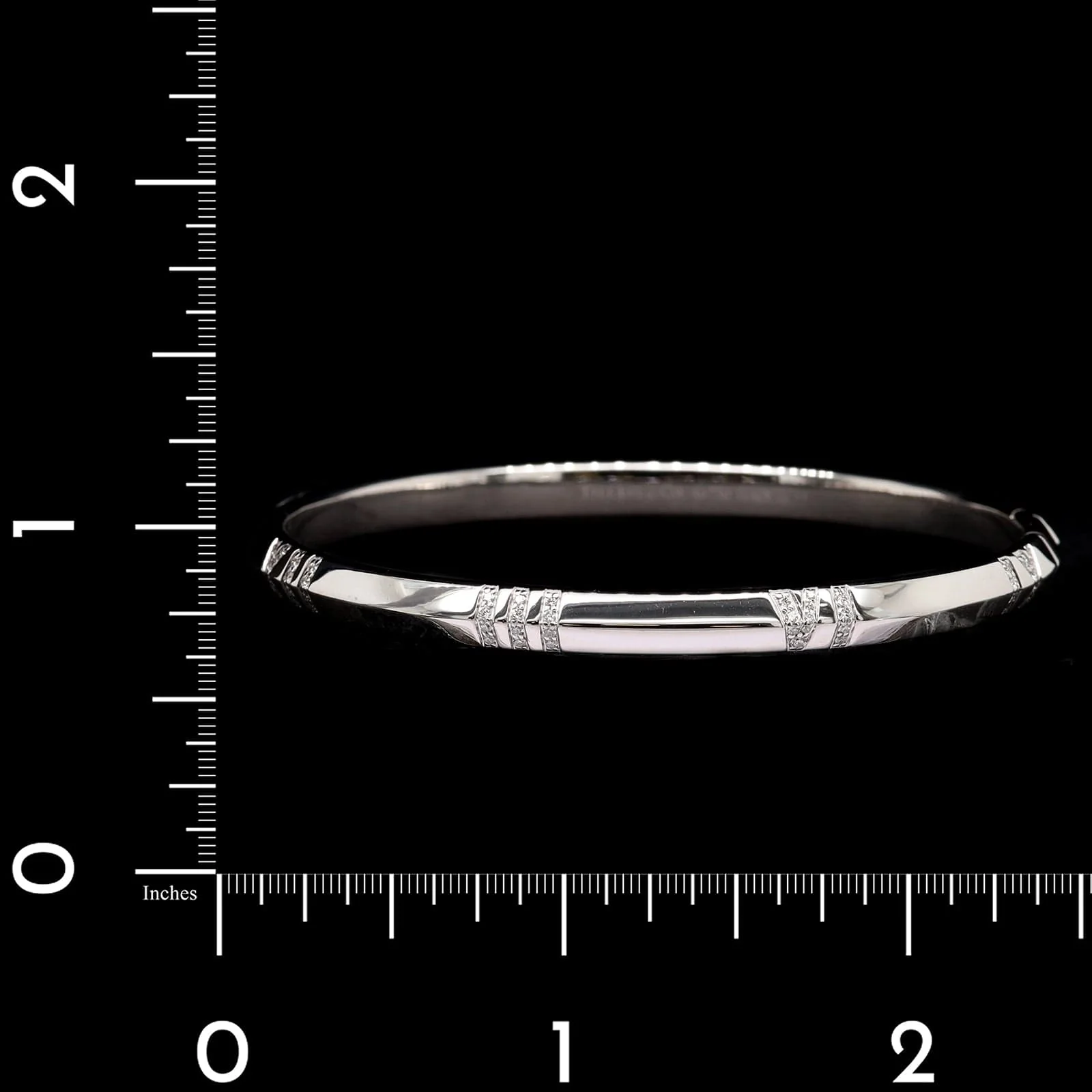 Tiffany & Co. 18K White Gold Estate Diamond Atlas Bangle - Image 3