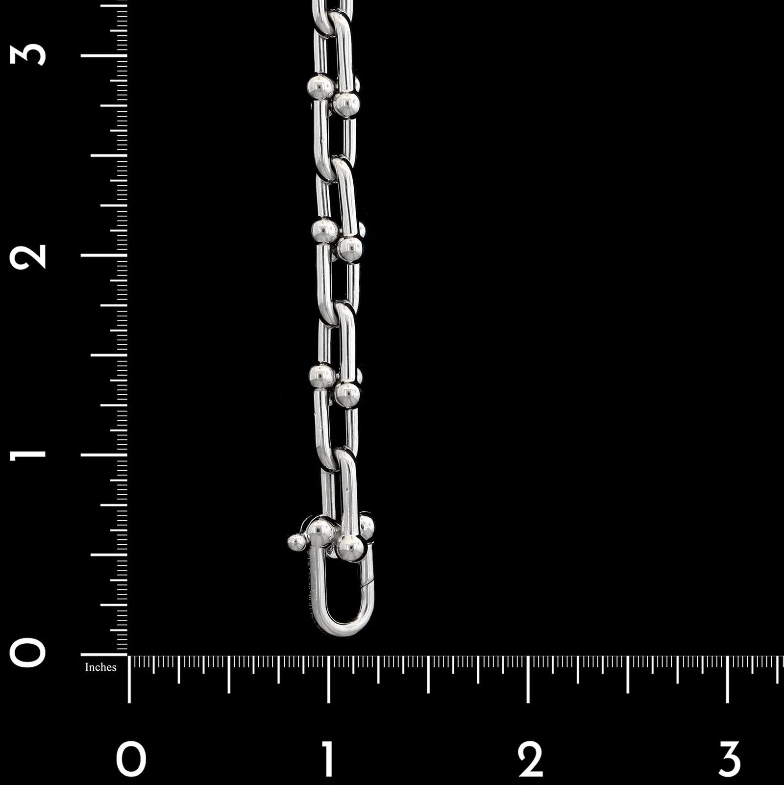 Tiffany & Co. 18K White Gold Estate Diamond Hardwear Medium Link Bracelet - Image 3