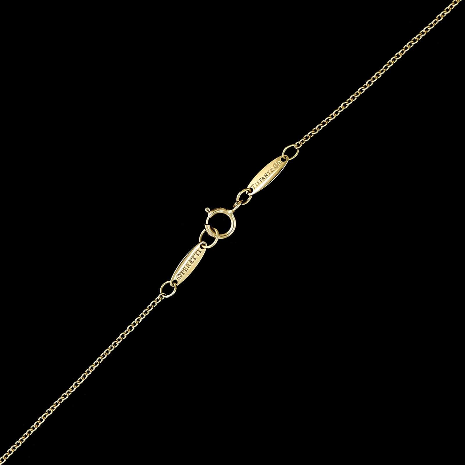 Tiffany & Co. 18K Yellow Gold Estate Elsa Peretti Bean Pendant Necklace - Image 3