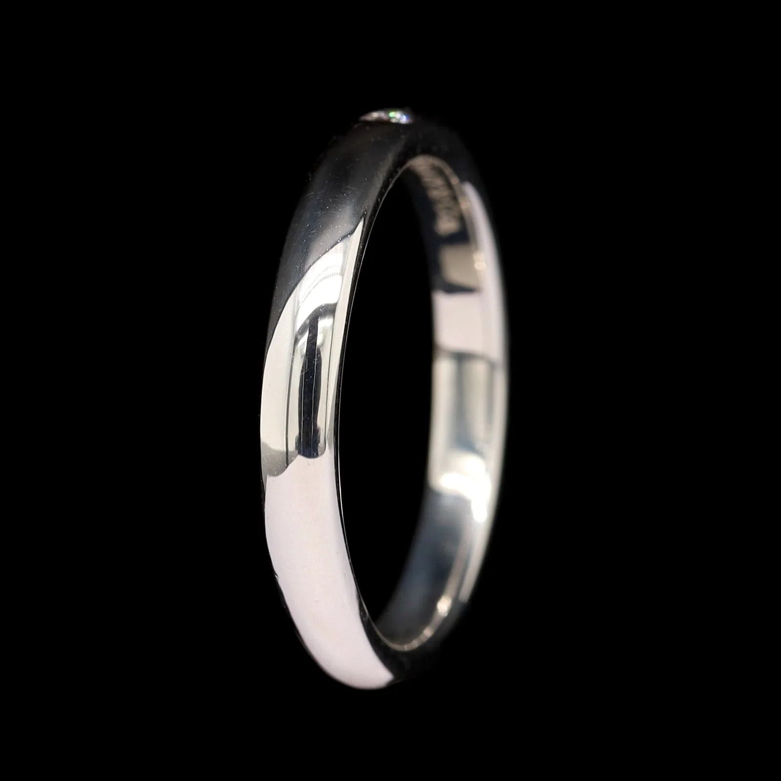Tiffany & Co. Elsa Peretti Sterling Silver Estate Diamond Stacking Band - Image 2
