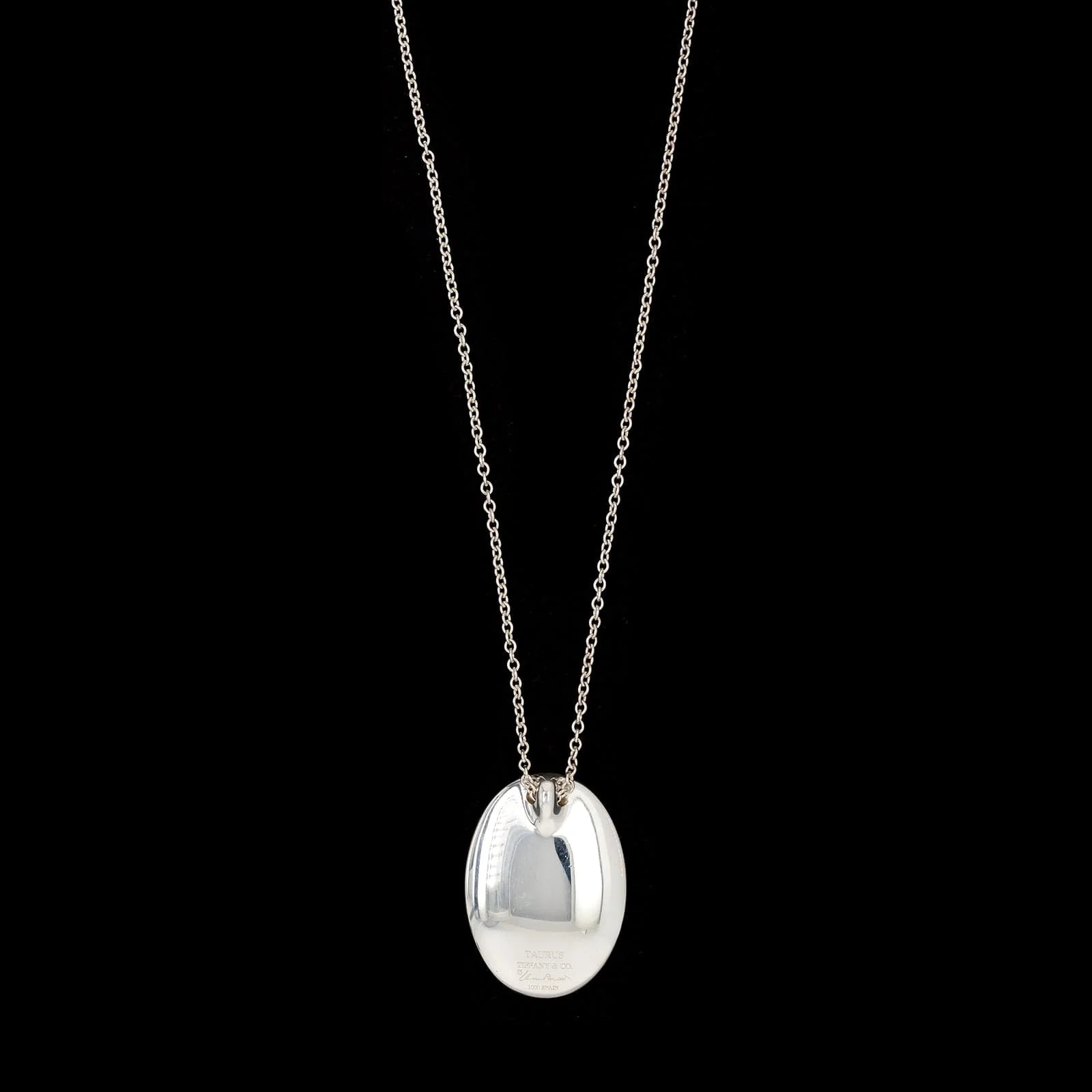 Tiffany & Co. Elsa Peretti Sterling Silver Estate Taurus Zodiac Pendant Necklace&nbsp; - Image 2