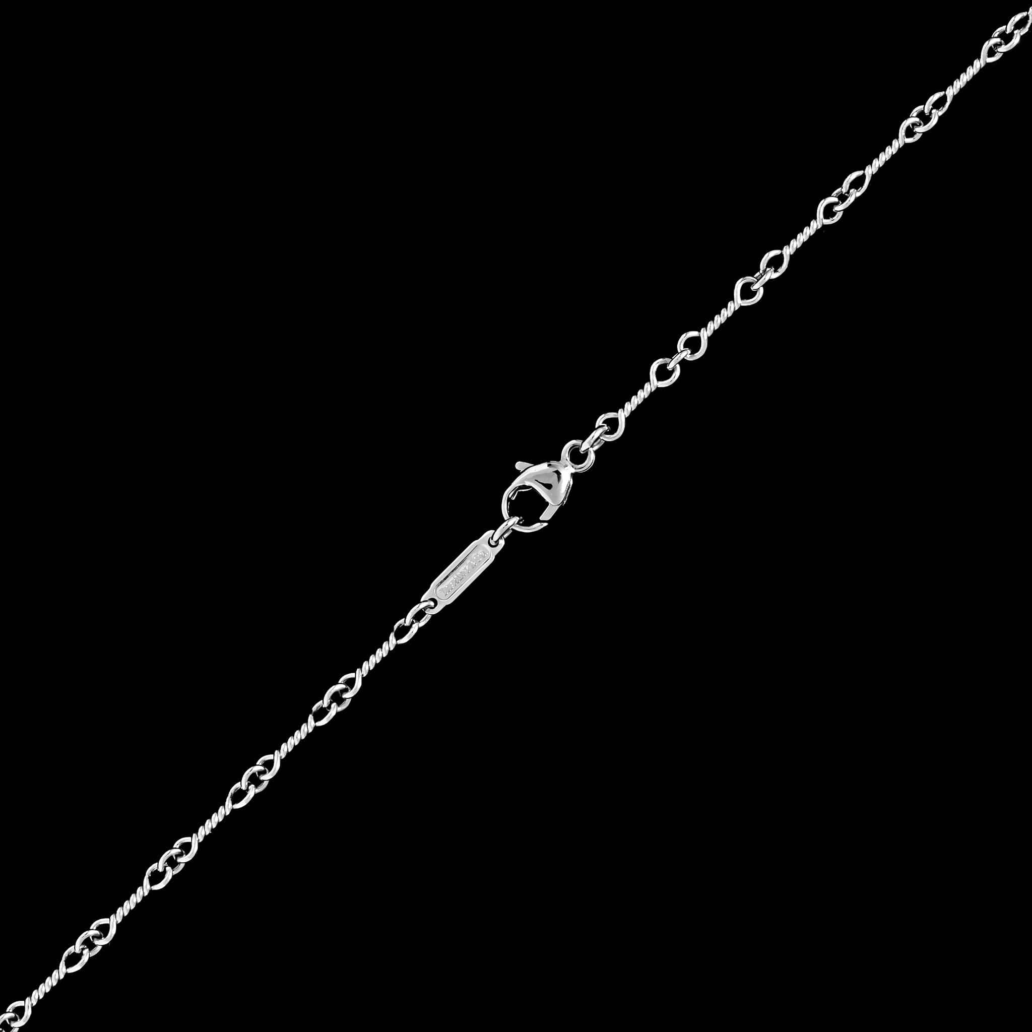 Tiffany & Co. Platinum Estate Diamond Drop Pendant Necklace - Image 3