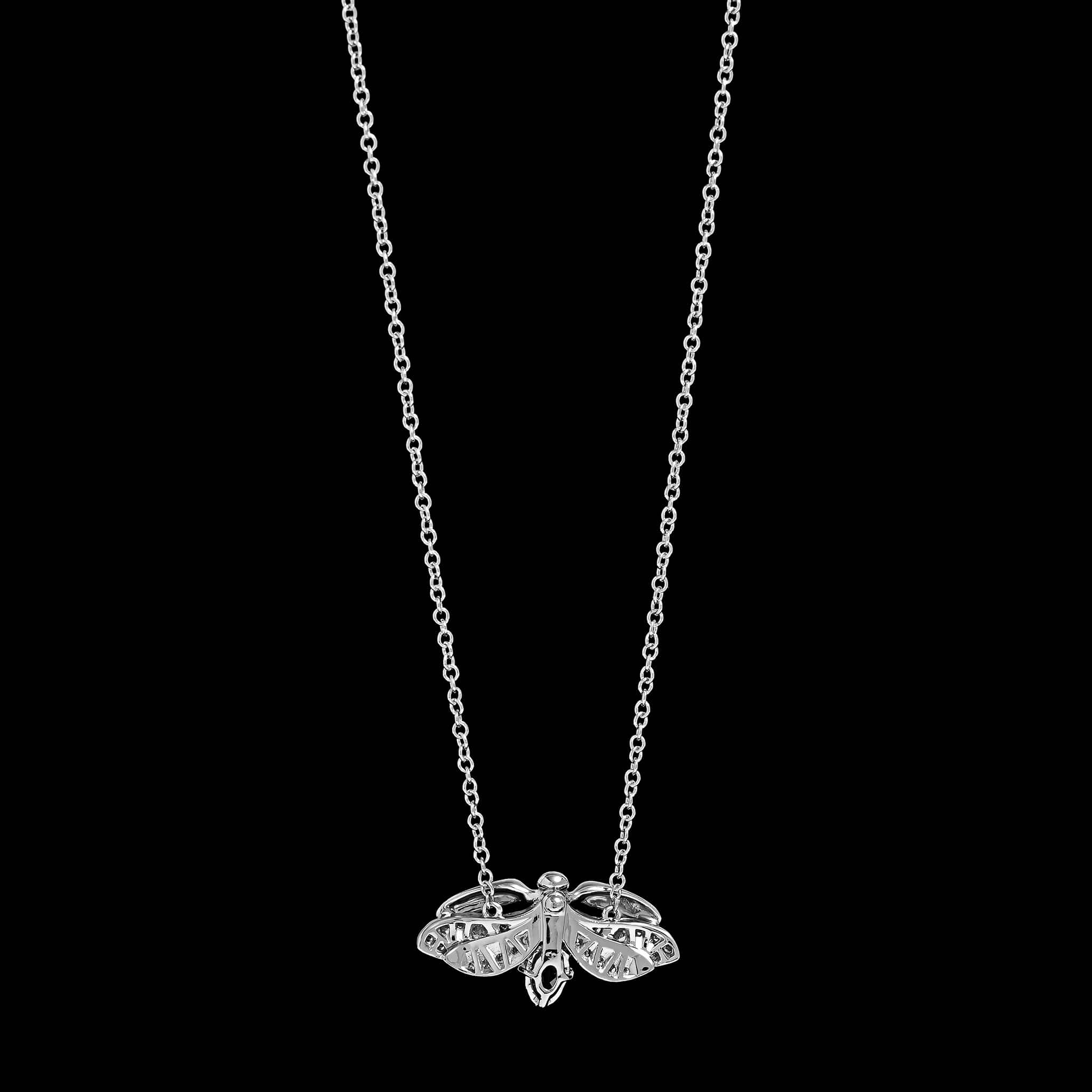 Tiffany & Co. Platinum Estate Tanzanite and Diamond Paper Flower Firefly Necklace - Image 2