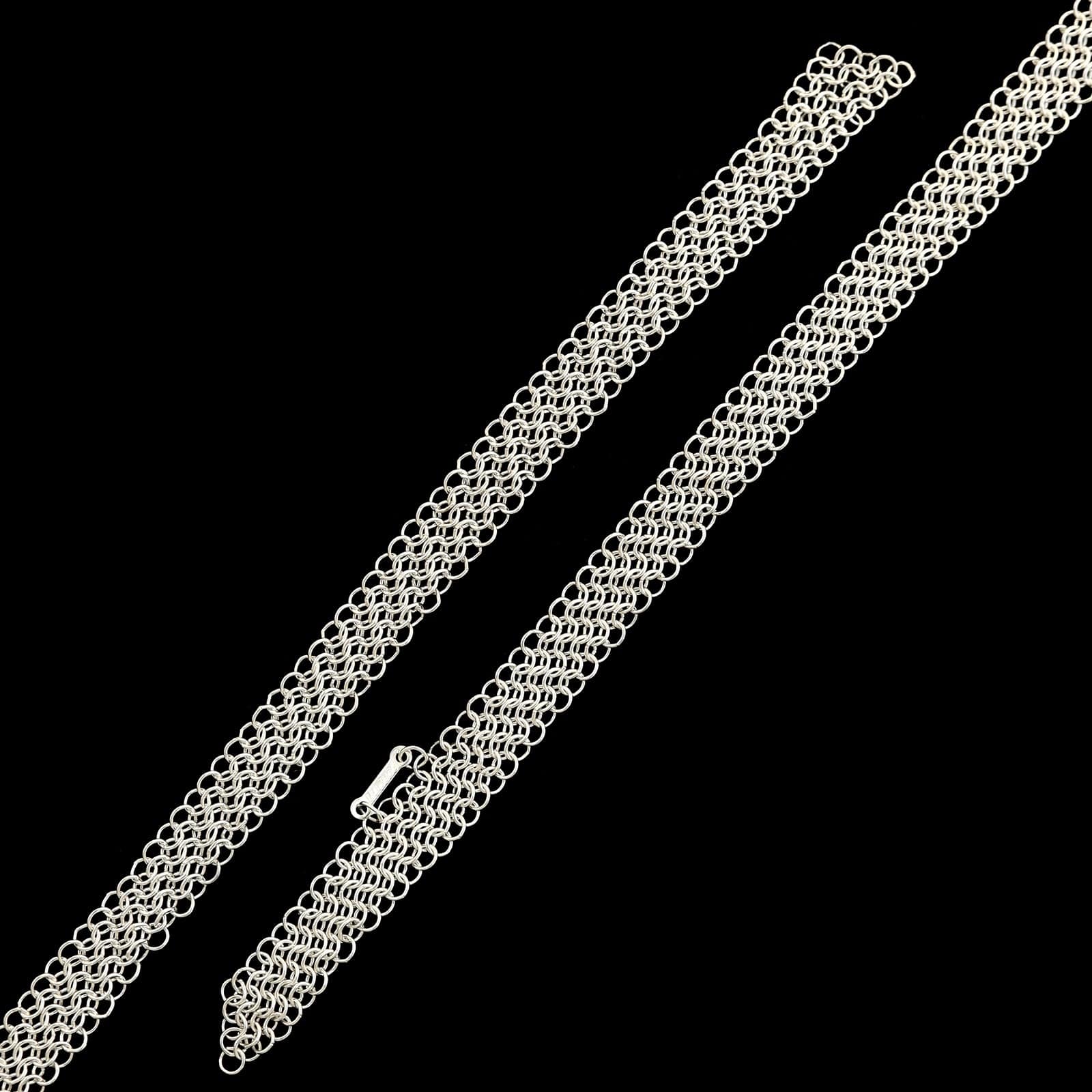 Tiffany & Co. Sterling Estate Silver Elsa Peretti Mesh Bib Necklace - Image 2