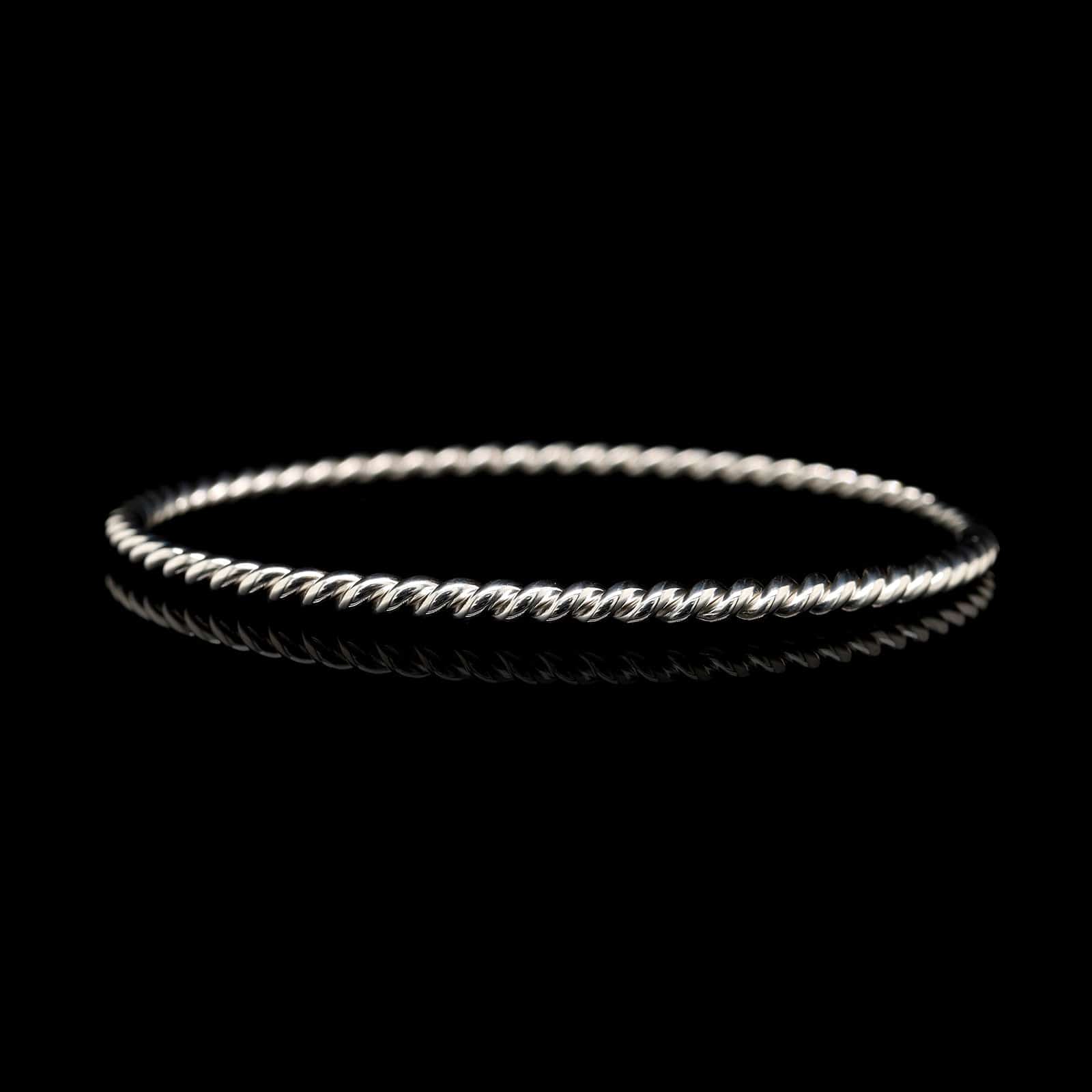 Tiffany & Co. Sterling Silver Estate Twist Twirl Bangle Bracelet