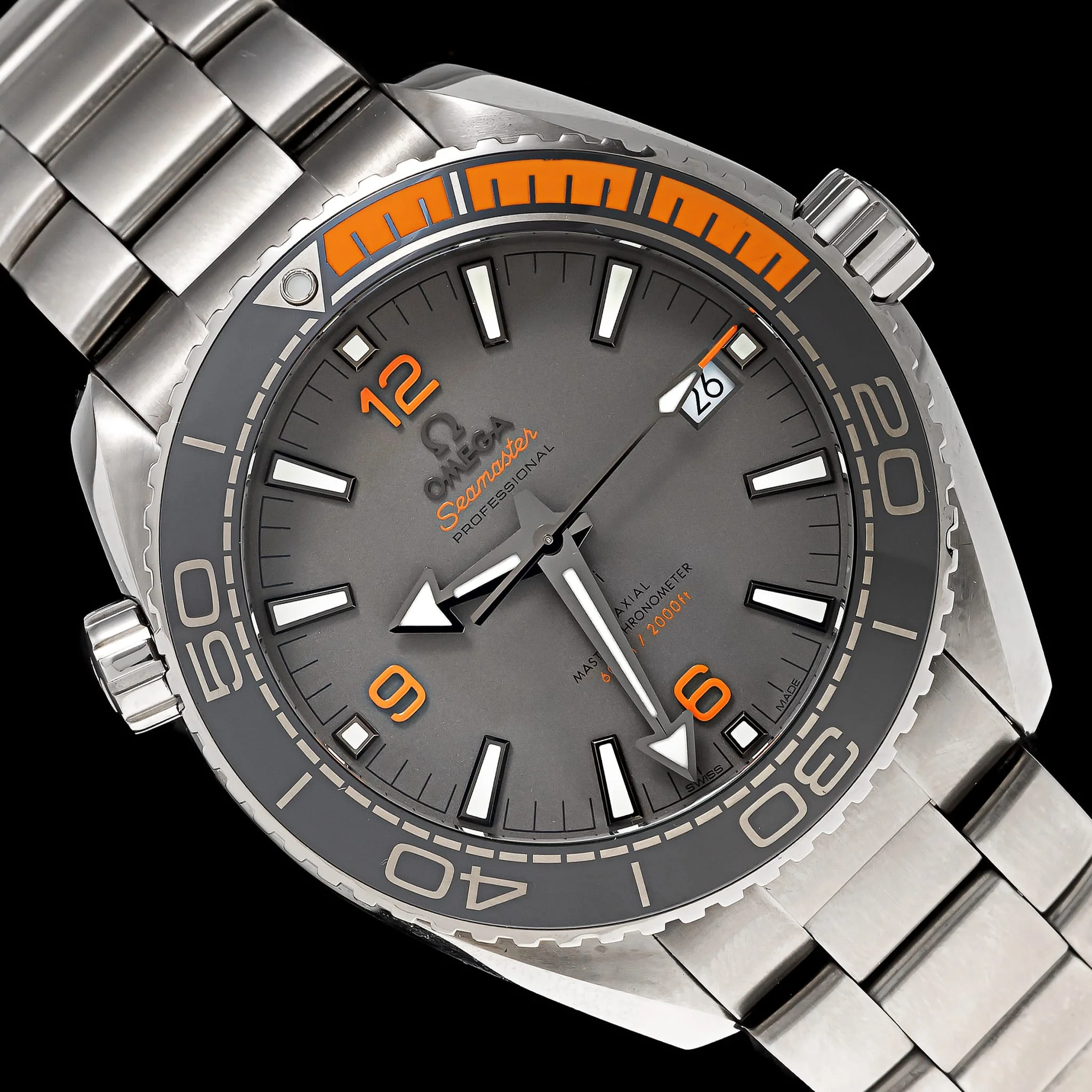 Titanium Pre-Owned Omega Seamaster Planet Ocean 600m Estate Watch - Image 3